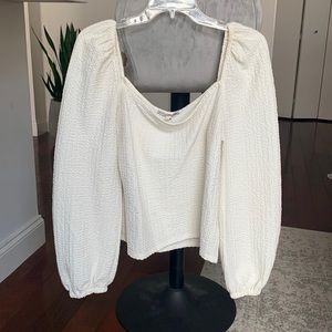 Light, long sleeved day to night peasant top
